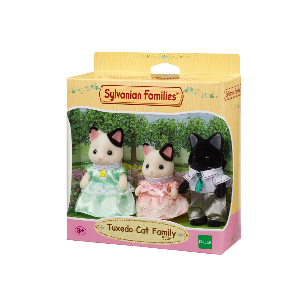 Sylvanian Families 5306 Tuxedo Cat Family Set Of 3 White