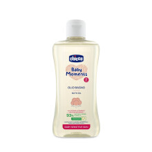 Badeöl für Babys - CHICCO - Baby Moments CHI000412 - 200 ml - 93% natürliche Inhaltsstoffe - Baumwollöl & Vitamin E