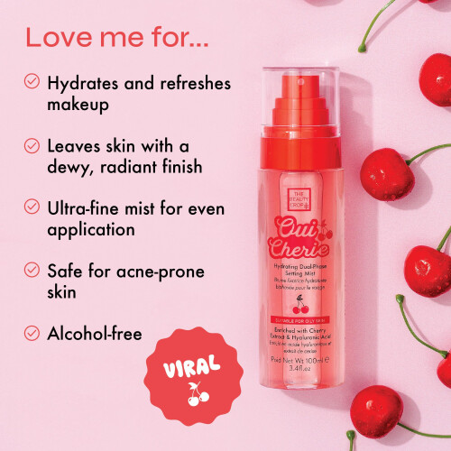 Oui Cherie Mist - Hydrating Dual-Phase Setting Spray with Cherry Extract - 75 ml 2