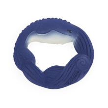 - Petit Calme - Natural Rubber Teething Ring - Blue Whale - 3.9"/10 cm - Soft and Ergonomic - Massaging Effect - From Birth Onwards - K970704