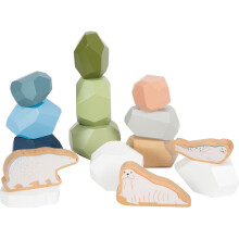 Gioco di impilamento - SMALL FOOT - 11 pezzi - Legno FSC multicolore - Montessori - Da 12 mesi