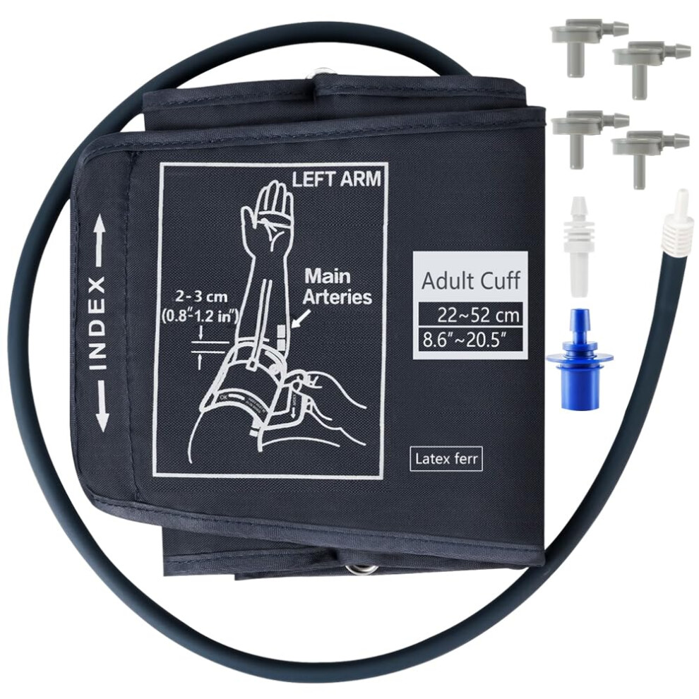 Blood Pressure Monitors Large Cuff Compatible with Most BP Monitors 9 '-21' Inches (22-52CM) XL Blood Pressure Cuff Adult ARM BP Replacement Cuff for