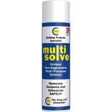 MSV MULTISOLVE Multi Purpose Solvent - Adhesive, Sealant & Glue Remover - Aerosol Spray - CT1 Adhesive Remover - Fast Working & Drying - Clear - 500ml