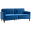 Homcom HOMCOM Convertible Sofa Futon Velvet-Touch Tufted Couch Sofa Bed Blue 9