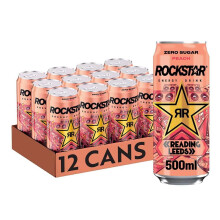 Energy Drink - Peach - Non-Alcoholic - 155 mg Caffeine - Caffeinated Drink with Taurine, Niacine and Vitamin B6-12 x 500ml cans