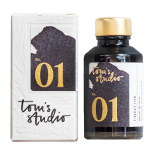 Fountain Pen Ink, Deep Black Writing Ink, Glass Ink Bottle for Fountain Pens, 50ml