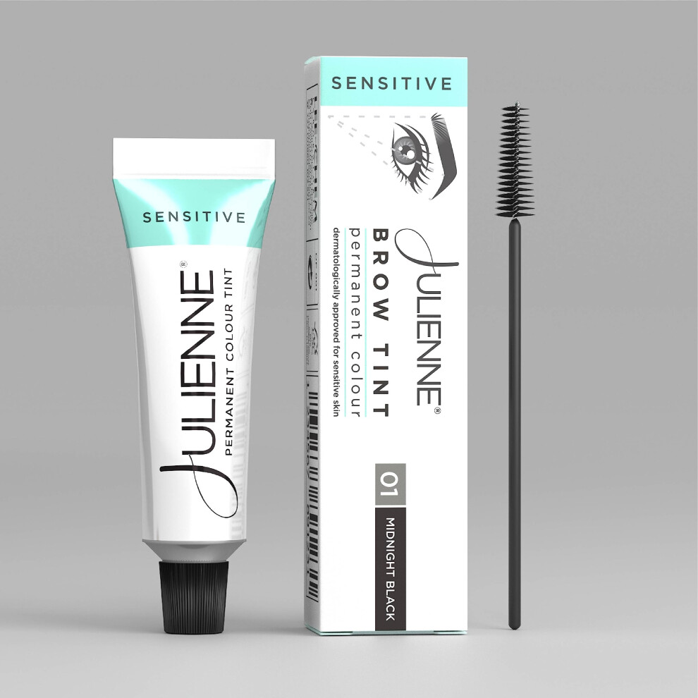 Julienne Black Sensitive Brow Tint 15Ml (Midnight )