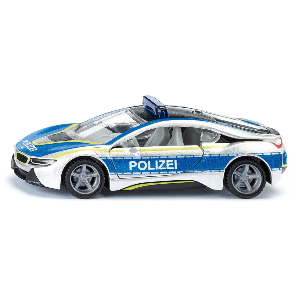 2303, BMW i8 Police Car, Metal,Plastic, 1:50, Blue,Silver, Opening gull-wing doors, Changeable wheels, Rubberised tyres-image-OPC-PH8N56F-NEW