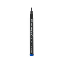 Semi-Permanent Vegan Tattoo Pen 10. Up To 24 Hour Strong Blue Colour For Skin Art With A Fine Line Nib.