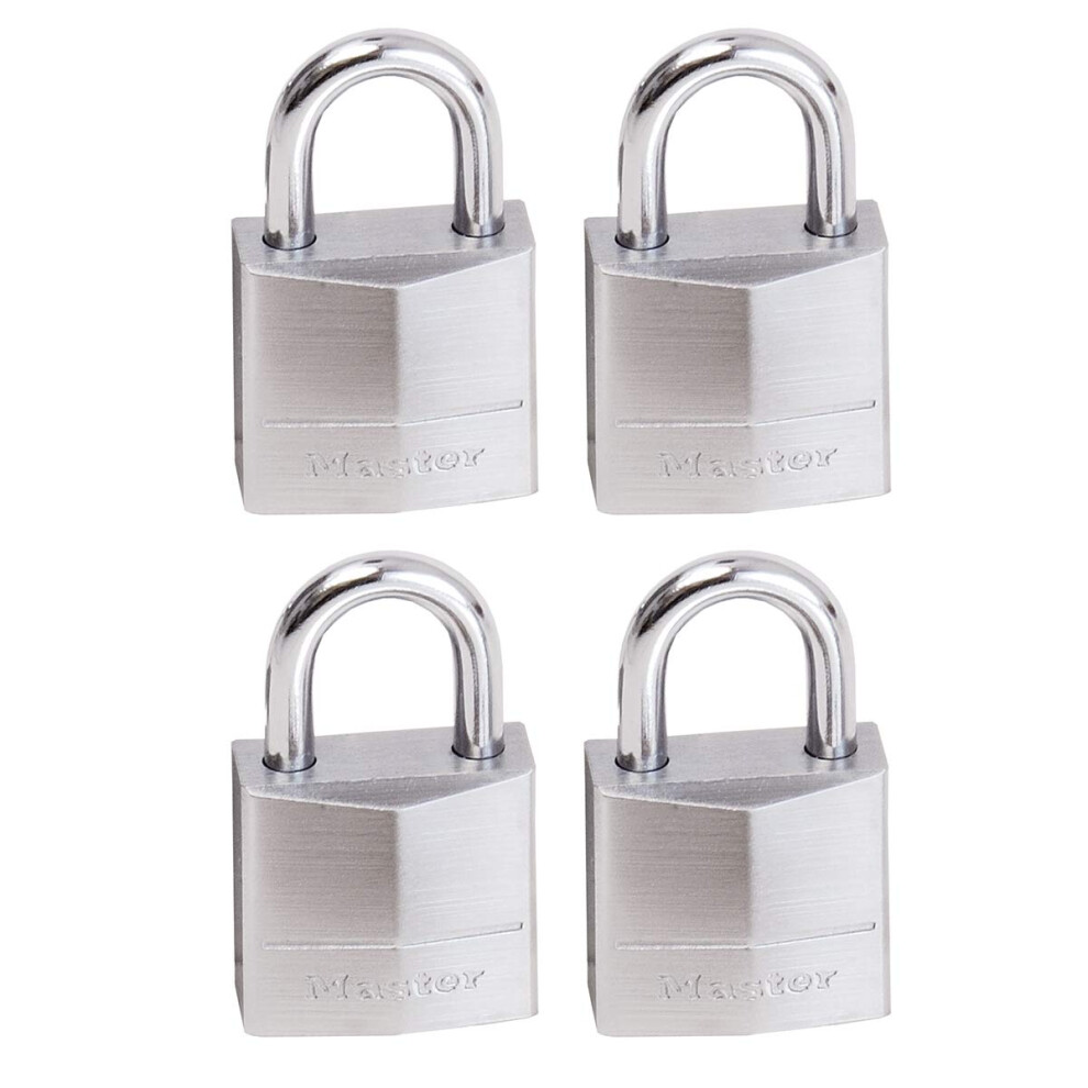 629EURQ Pack of 4 Marine Padlocks with Key, Metal, Set of 4 Pieces