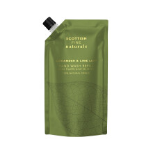 - Scottish Fine Naturals Hand Wash Refill - Coriander and Lime Leaf - Enriched With Vitamin B5 - Hydrating, Soothing, Regenerative - Sensitive Formula