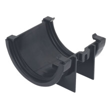 76mm Black (Union Joint Bracket) Miniflo Guttering for shed, Porch, Conservatory, Out Building, etc NOT Normal House Size