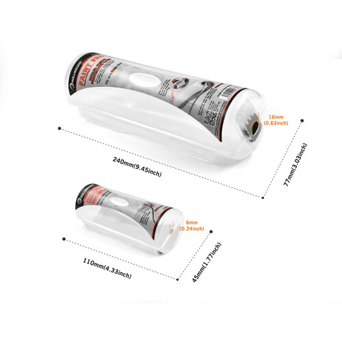 3PCS Roller Sleeve Protective Case Set-Keeps Rollers Moist and Prevents Paint from Smudging (one 9" and Two 4") 1