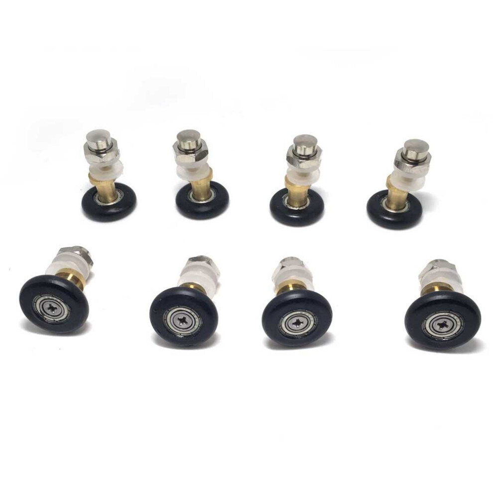 Set of 8 Pcs Partiality Shower Door Rollers/Runners/Wheels/Pulleys 27mm Diameter Bathroom Replacement Parts-image-OPC-PH8N6J7-NEW