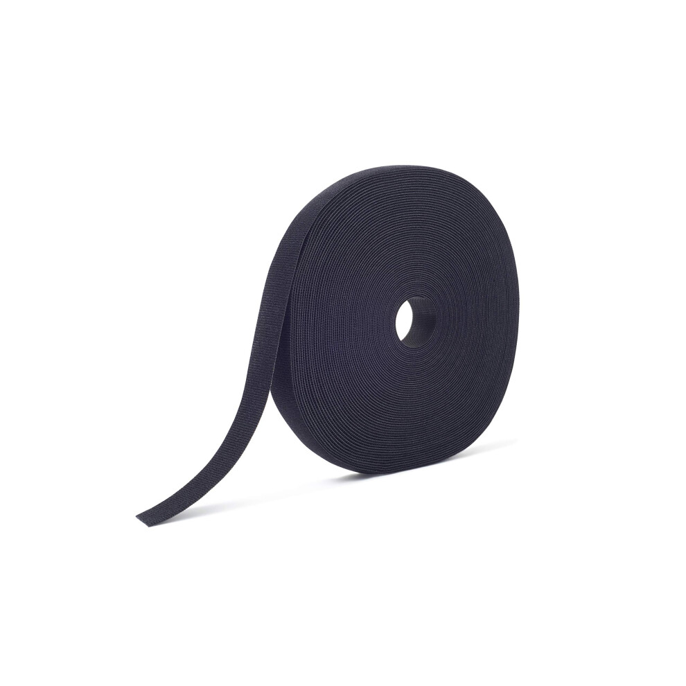 Brand ONE_WRAP Tape 3/8" x 25 Yard Double Sided Self Gripping Roll, 189754, Black