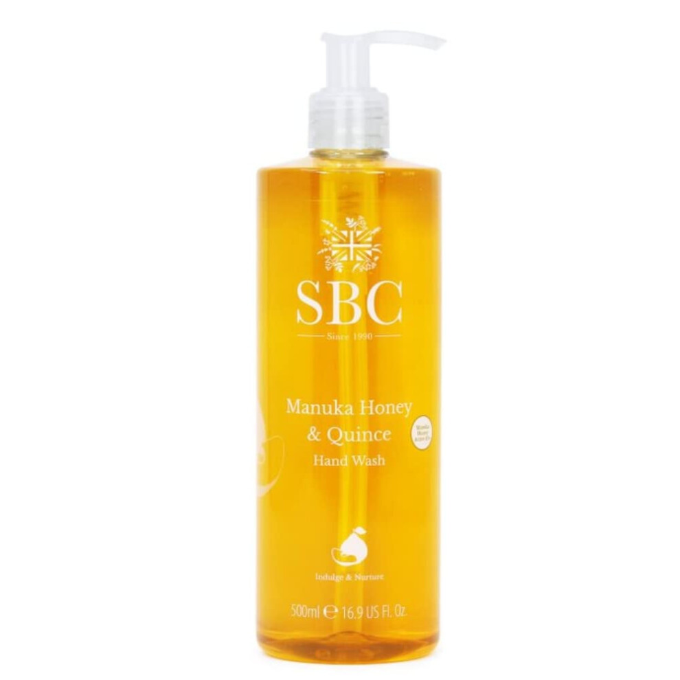 Sbc Skincare Manuka Honey & Quince Hand Wash - 500Ml | Luxurious Hand Wash For All The Family | Moisturising Hand Soap | Hand Wash For Dry Or Irritated