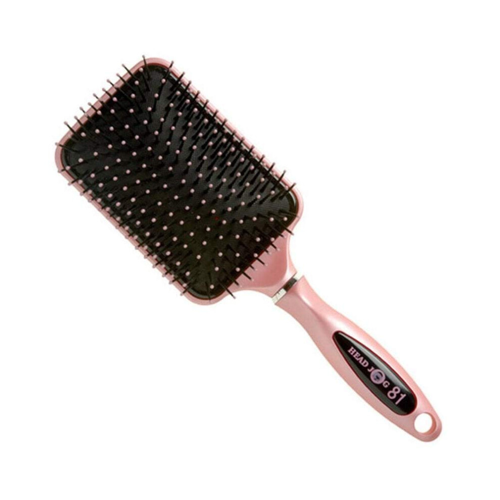 Head Jog Paddle Hair Brush 81. Detangler With Ionic Bristle Pins. Perfect For Wet Or Dry Hair. For Detangling Straightening, Blow Drying, Tangle & Frizz