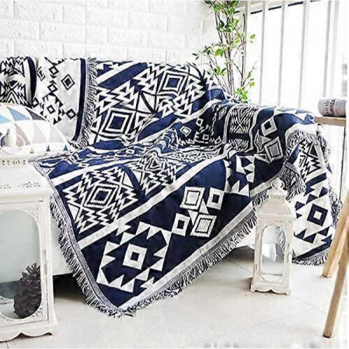 Multi-function Decorative Throw Blanket Sofa Towel Cotton Warm Slipcover 130 x 180cm