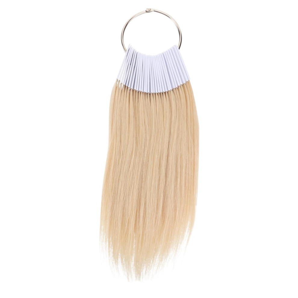 Lurrose Hair Color Testing Hair Color Samples Human Hair Ring Extensions 30Pcs(3 Degree Color)