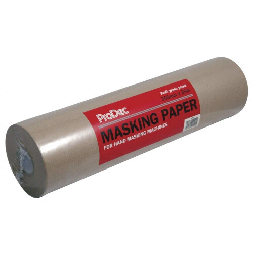 12" x 55m Brown Masking Paper for Hand or Machine Application
