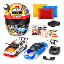 Metal Machines Speed ??????Heroes (Preto) por Zuru 20+ Surprises Construa seu prprio carro Dois corpos Luzes e sons Slime