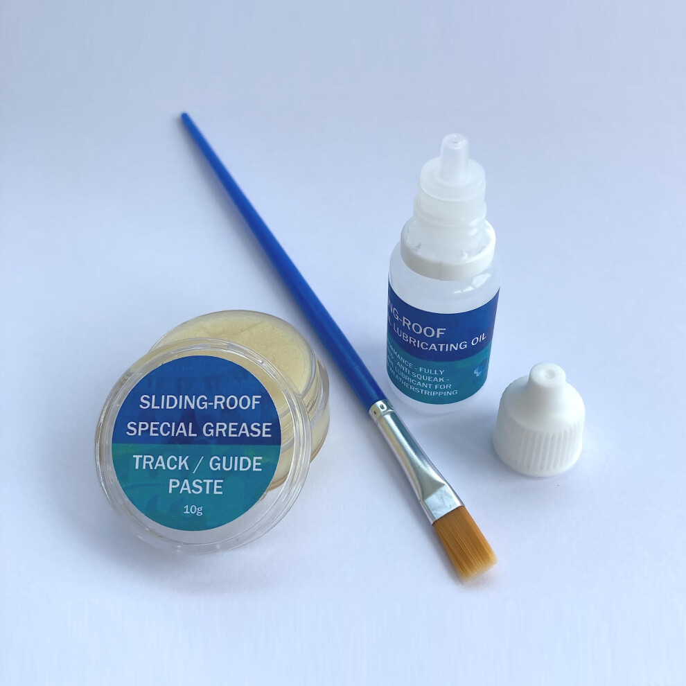 Streamstands Car Sunroof Lubricant Kit - Sliding Roof Special Grease (10G) For Tracks & Guide Rails And Special Krytox Lubricating Oil (10G) For Rubber Seals &