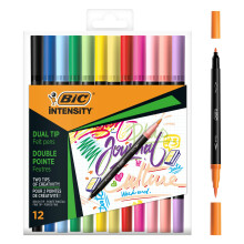 BIC Intensity Dual Tip 12-farvet tuschpen