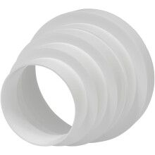 Plastic White 3" to 6" Inch Duct Inline Reducer Increaser - Connector to Vent Adapter 3" 4" 5" 6" Inch // 80-150 mm