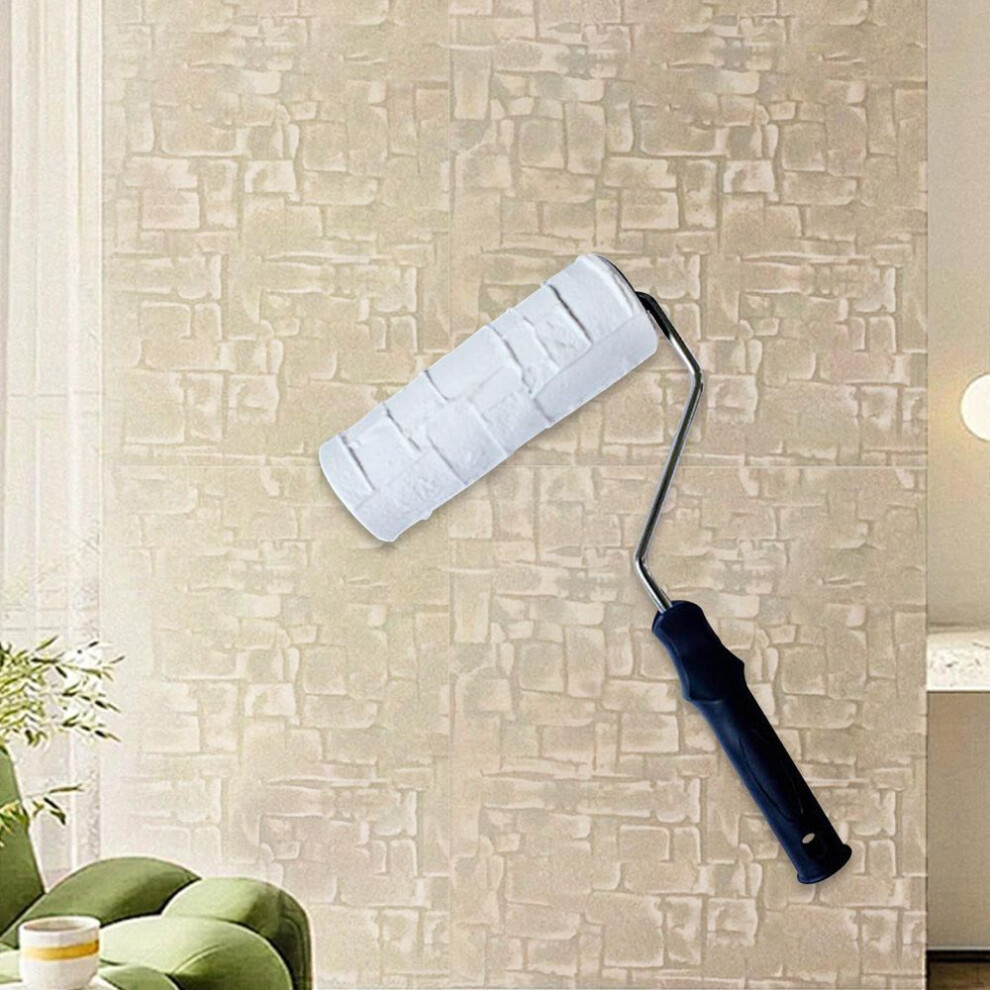 (as the picture, Style A) Brick Pattern Art Tool, Painting, Shaped Texture Rollers for Wall Furniture