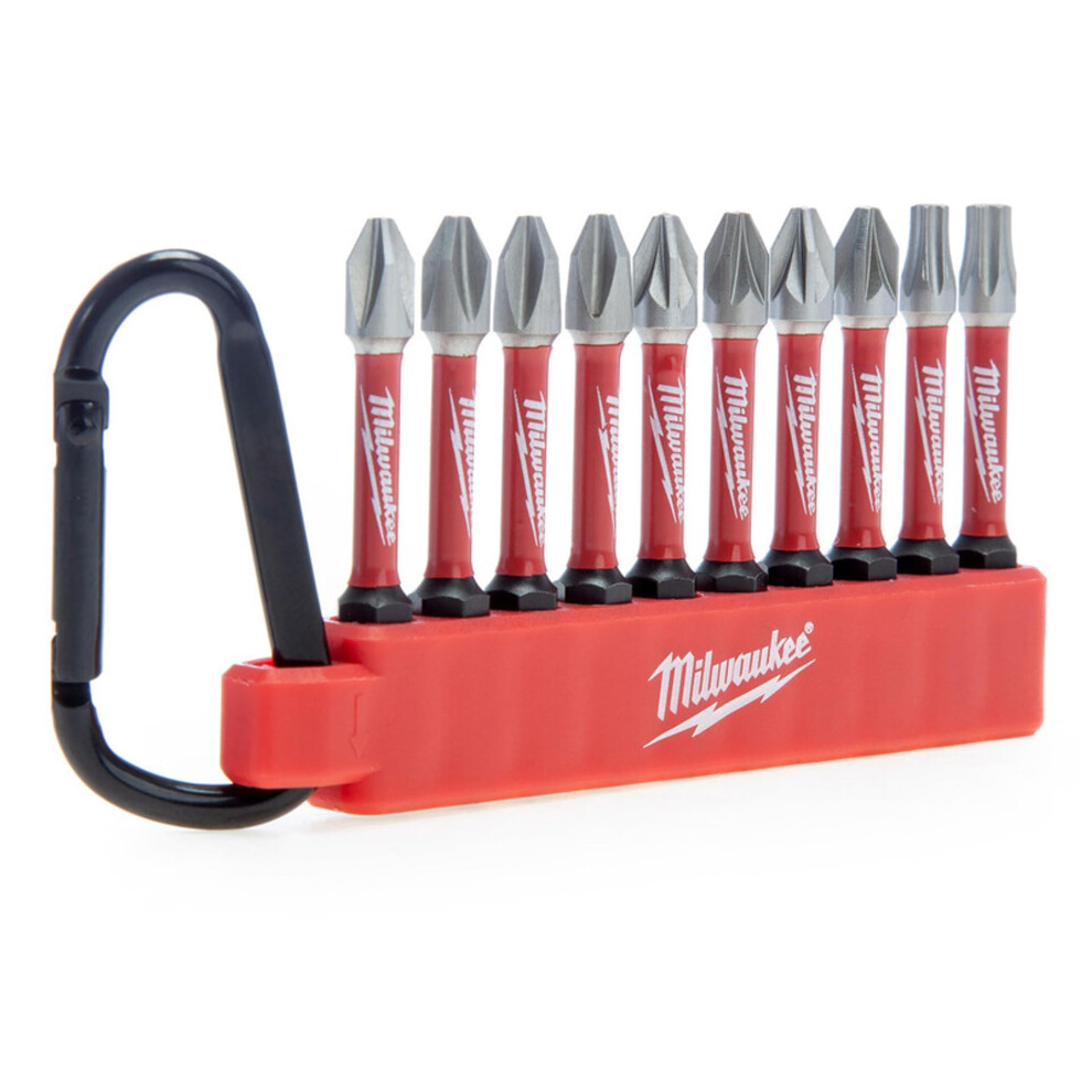 - Shockwave Impact Duty Screwdriver Bit Carabiner Set 10 Piece, Variety Pack