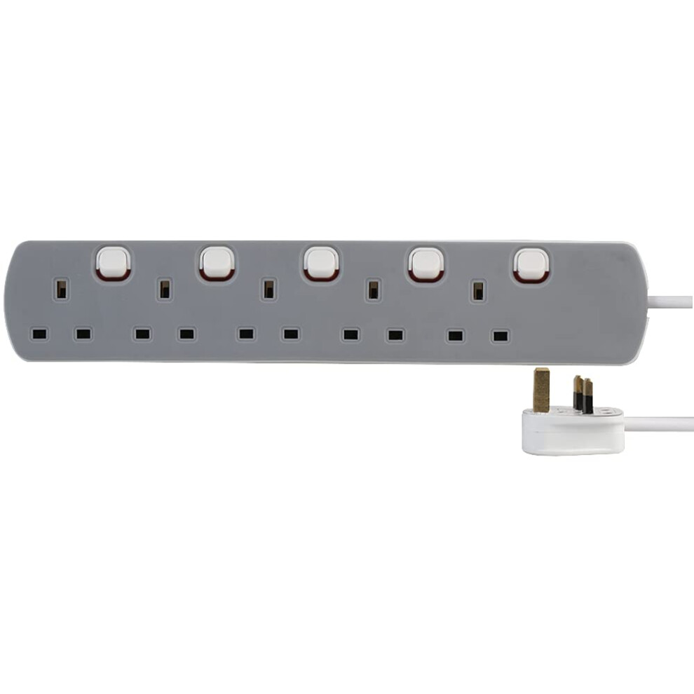 Pel00574 3 M Surge Protector With 5-Gang Switched Extension Lead, White 5051259191815