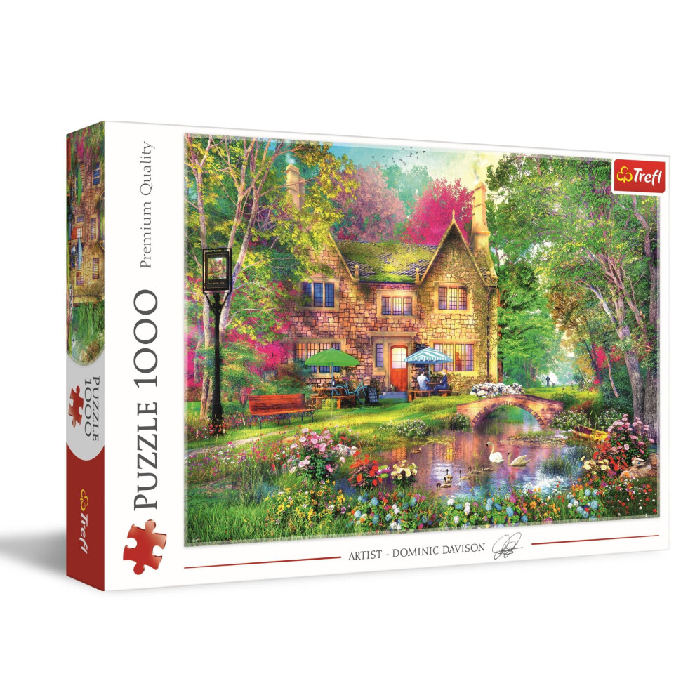 Trefl Red Forest Haven 1000 Jigsaw Puzzle 27"X19" Print, Painted Nostalgic Pictures, Perfect Matching Of Elements, For Adults And Children From 12 Years Old