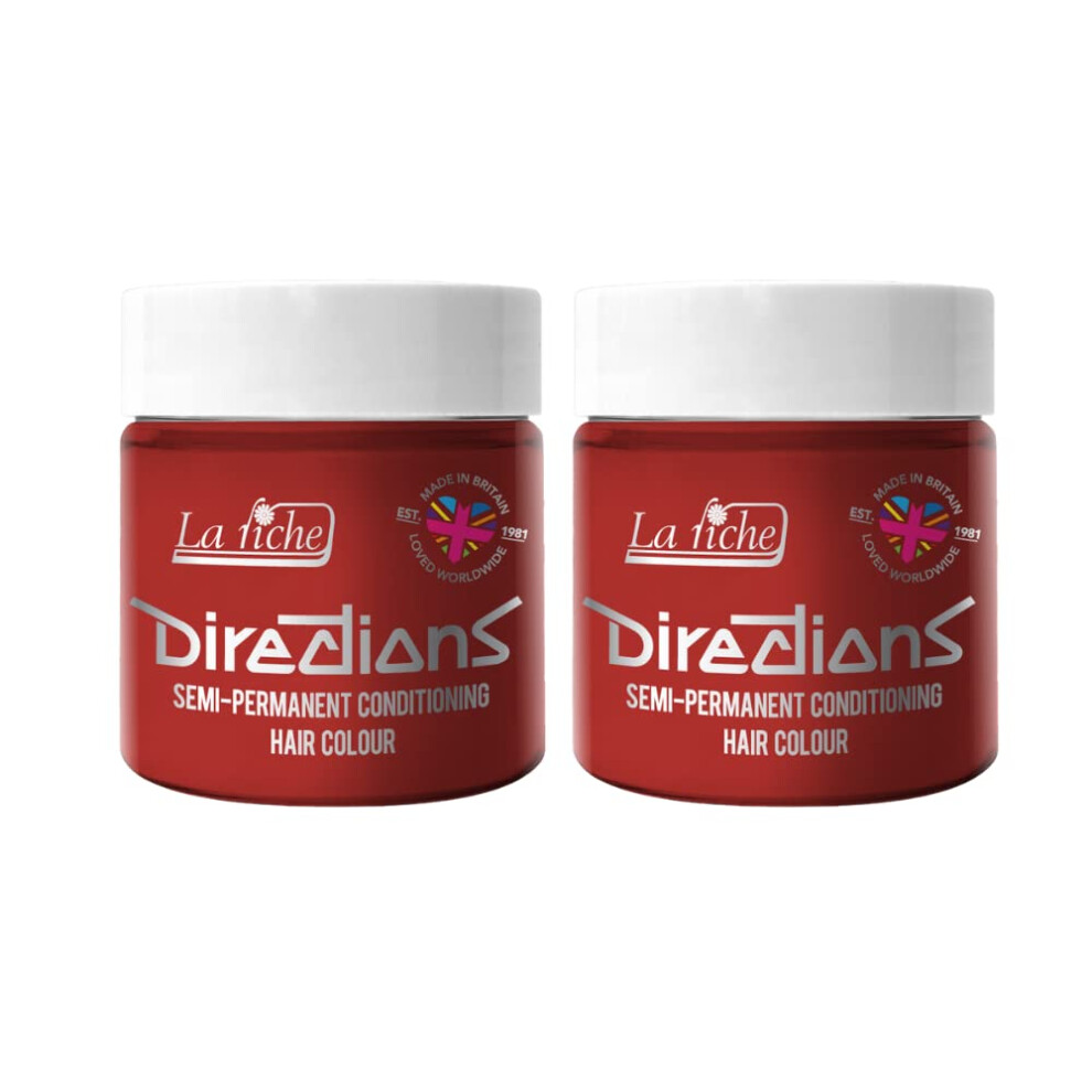 La Riche Red 2X Directions Semi-Permanent Hair Color 100Ml Tub - Poppy