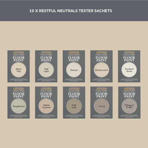 Rust-Oleum Chalky Floor Paint in Matt Finish - Restful Neutrals Tester Box 1