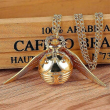 harry Potter Golden Snitch Watch Necklace