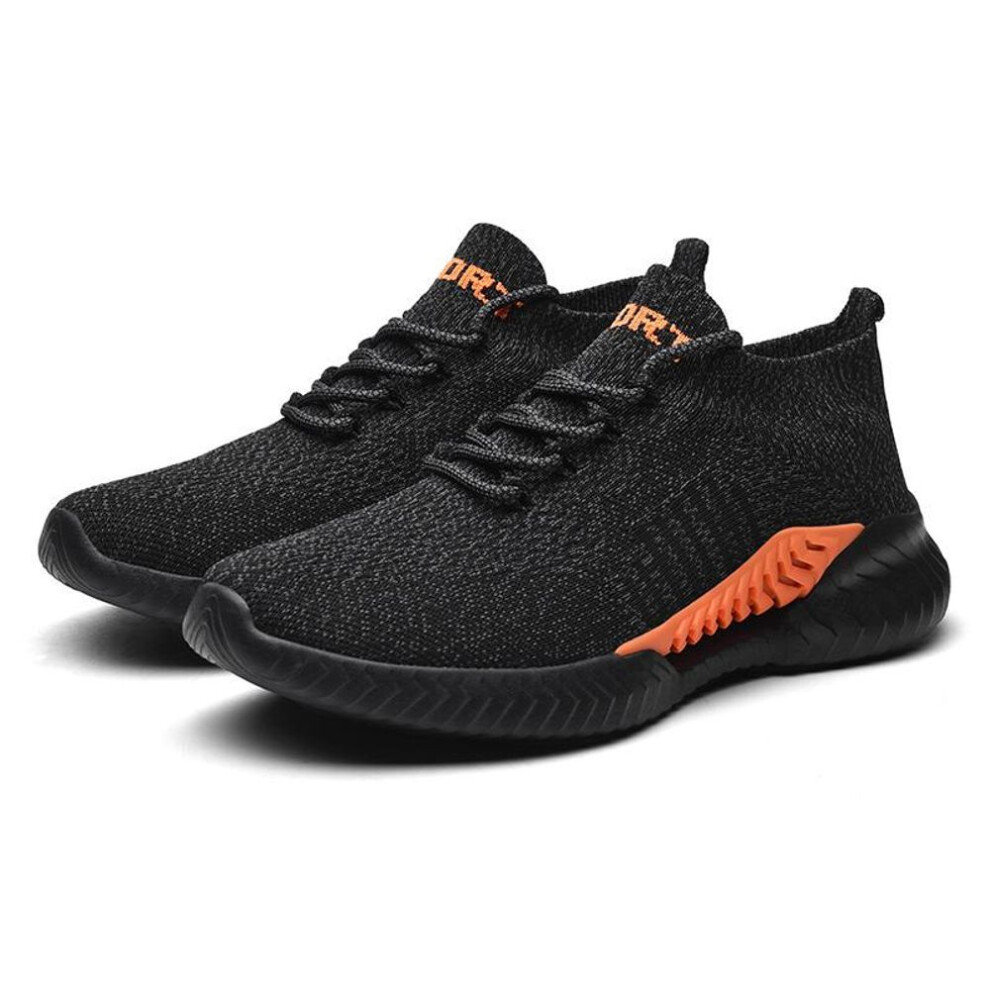 (black, 37) Men's Running Shoes Breathable Man Sports Sneakers Lace Up Comfort Casual Walking Shoes Athletic Training Footwear