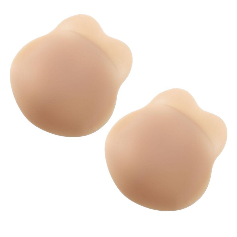 (light brown, L(for 6.5-9kg)) 1 Pair Rabbit Ear Shape Silicone Nipple Cover Portable Adhesive Nipple Patch For Women L 13cm