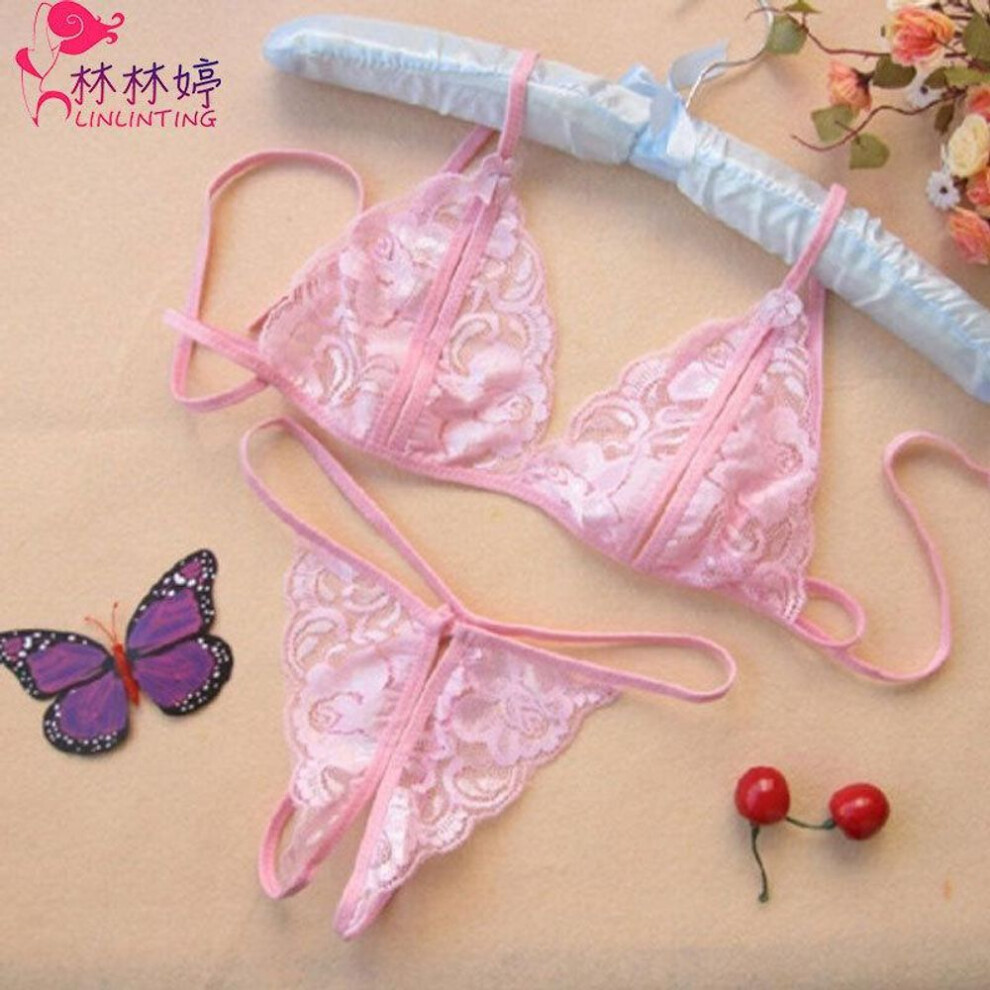 (Average size < 120 or so >, white) Sexy lace transparent women's breast open socks three-point women's temptation open socks set erotic underwear