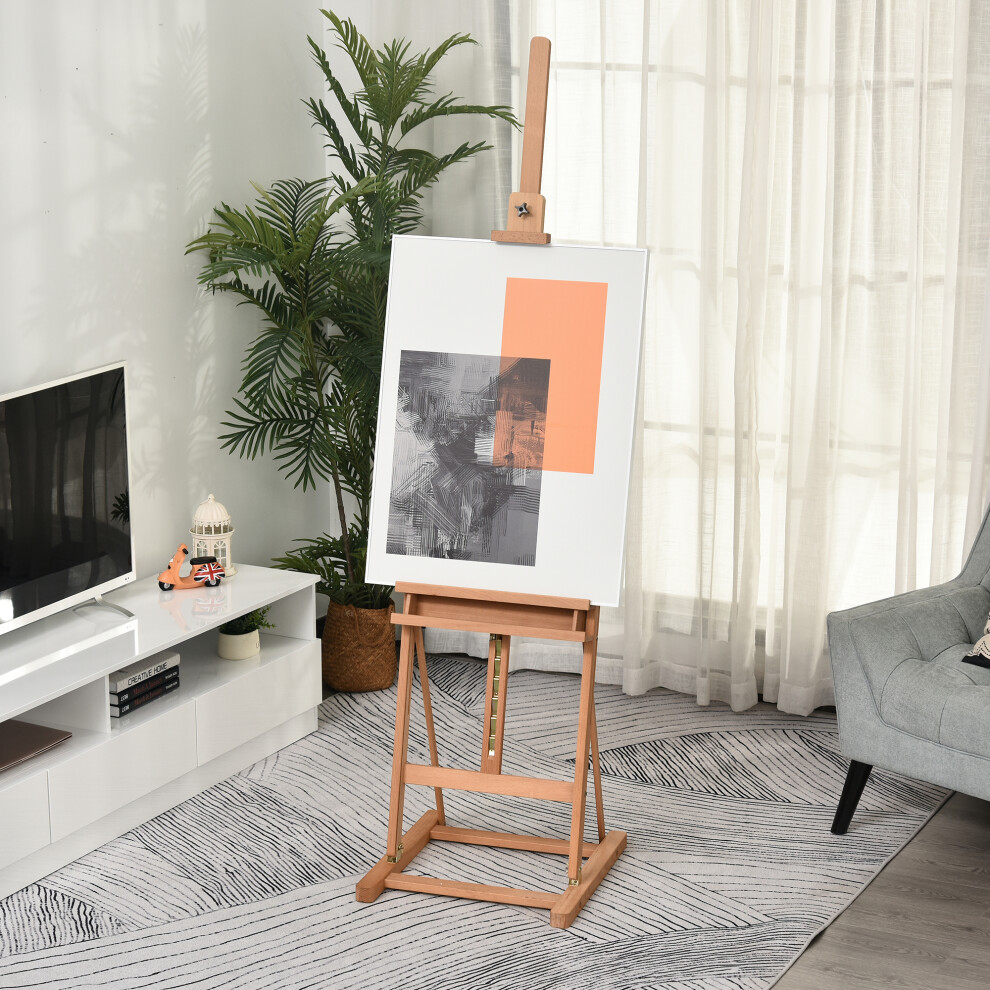 Vinsetto H-Frame Studio Easel Height Adjustable With Canvas Holder Pencil Case