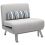 Homcom HOMCOM Single Folding 5 Position Convertible Sleeper Chair Sofa Bed Grey 9