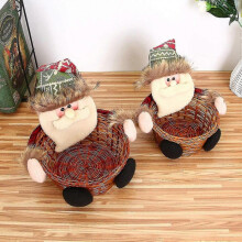Christmas Candy Storage Basket Decoration Santa Claus Storage Basket Gift