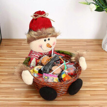 Christmas Candy Storage Basket Decoration Santa Claus Storage Basket Gift