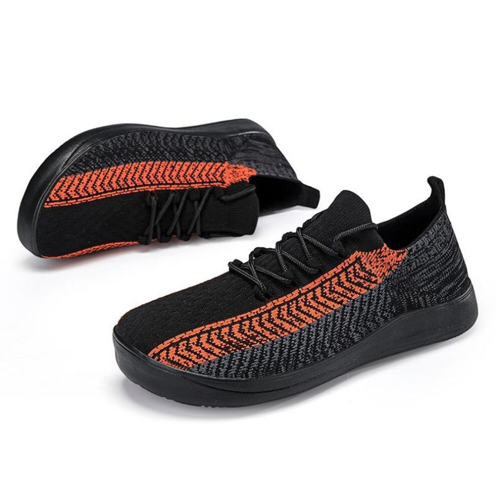 (orange, 48) TUINANLE Men's Shoes Mesh Breathable Wide Toe Lightweight Walking Shoes Non Slip Sneakers Plus Size