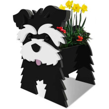 Schnauzer Black Dog Planter, 2022 Animal Shape Succulent Planter High Quality Cute Dog Design Outdoor Plant Storage Container, 13.78 x 9.84 inches