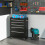 Homcom HOMCOM 5-Drawer Lockable Steel Tool Storage Cabinet Wheels Handle 2 Keys Black 1