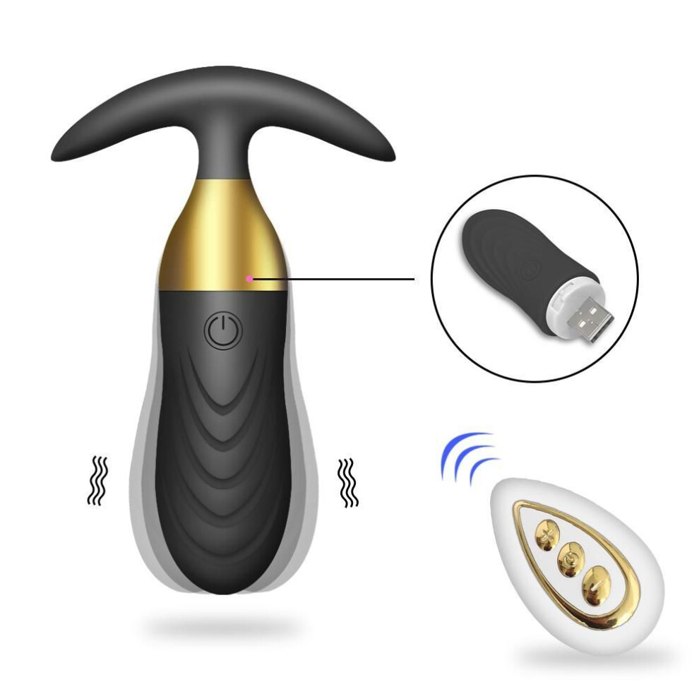 (black) Wireless Anal Vibrator For Women Men Butt Plug Prostate Massager Remote Control Anal Plug Intimate Goods Sex Toys For Adults Gay
