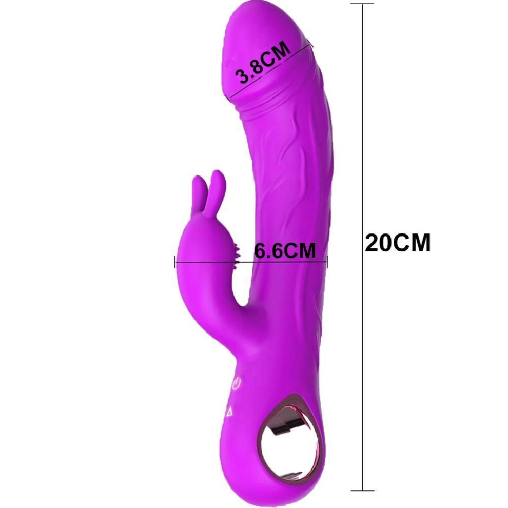 (purple) Bunny Clitoral Vibrator Powerful Penetration Vaginal Massage Stimulator Vibrating Dildo G-spot Adult Masturbator Female Sex Toys