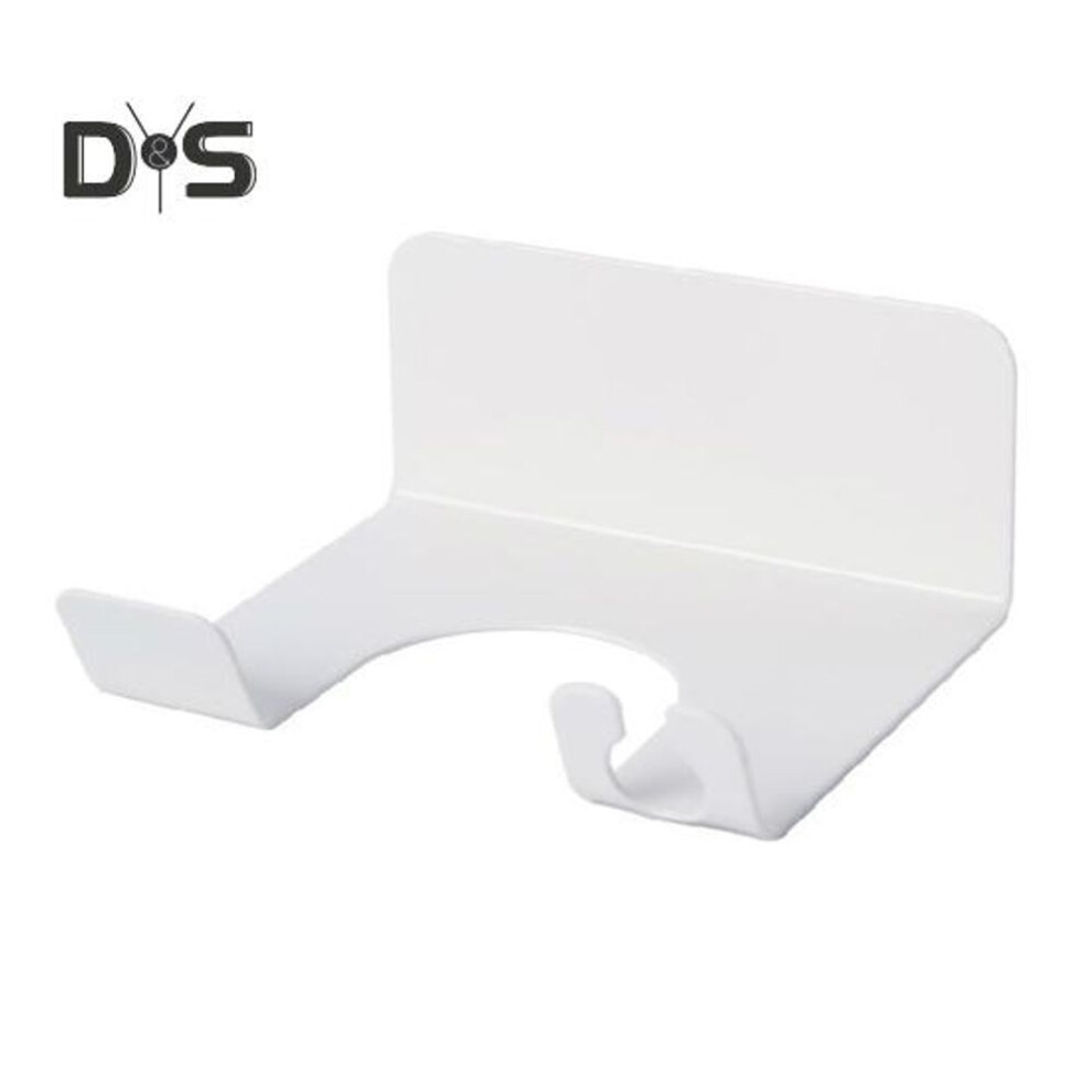 (white) Wall Mounted Hair Dryer Holder Strong Load-bearing Universal No Drilling Needed Simple Installation Blow Dryer Support Holder
