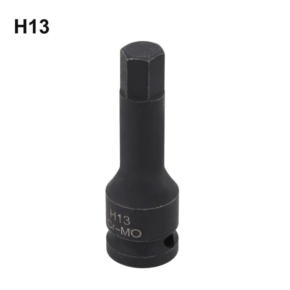 (H13) Socket Adapter Air Wrench Black Hex Socket Hexagon