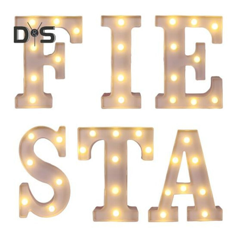 6pcs Led Letter Lights Soft Glow Easy To Use Battery Powered Letter Signs Night Lamps Mexican Party Decorations